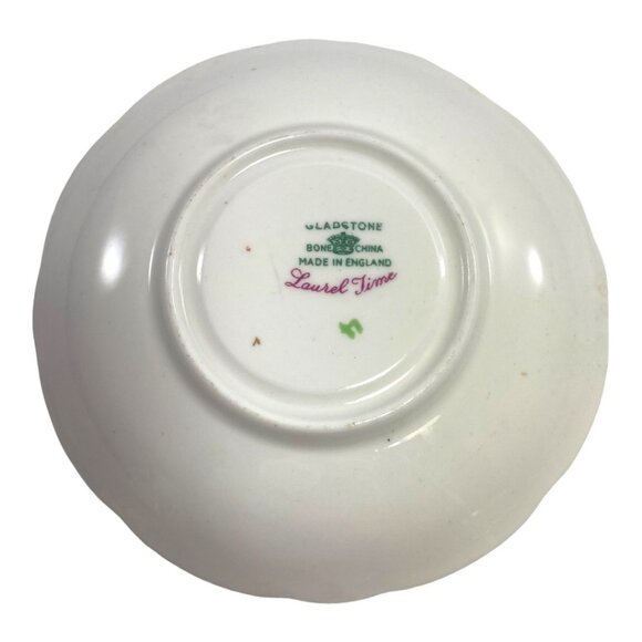 Gladstone Bone China Tea Cup & Saucer Set Laurel Time Pink Floral Design - Picture 8 of 8